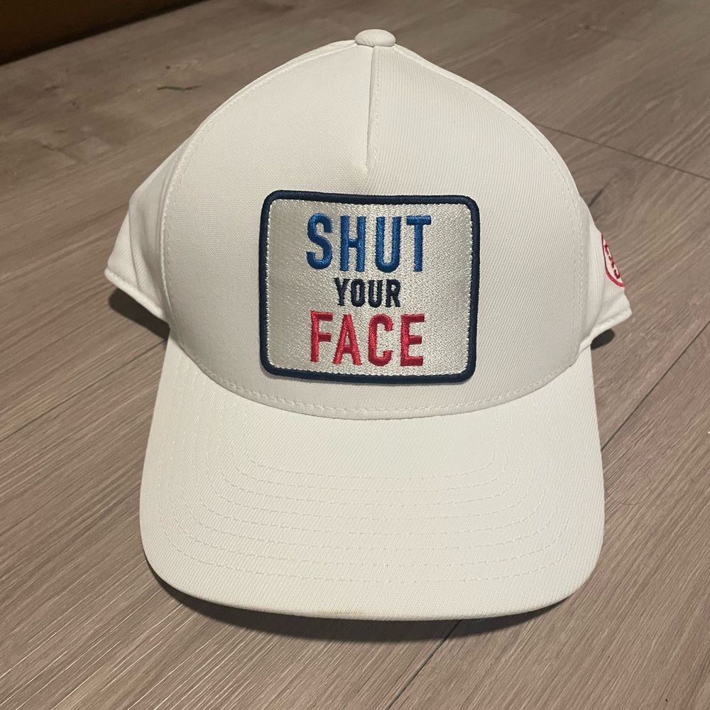 G/FORE White Cap with Blue and Red Embroidery